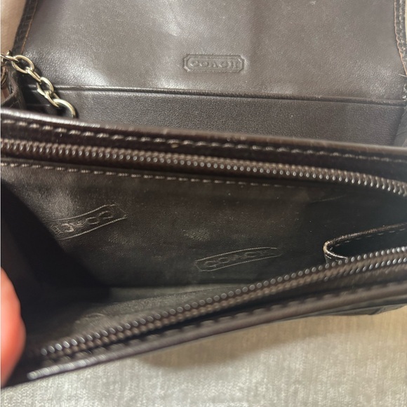 Coach Dark Brown Signature Key Case - Picture 13 of 13
